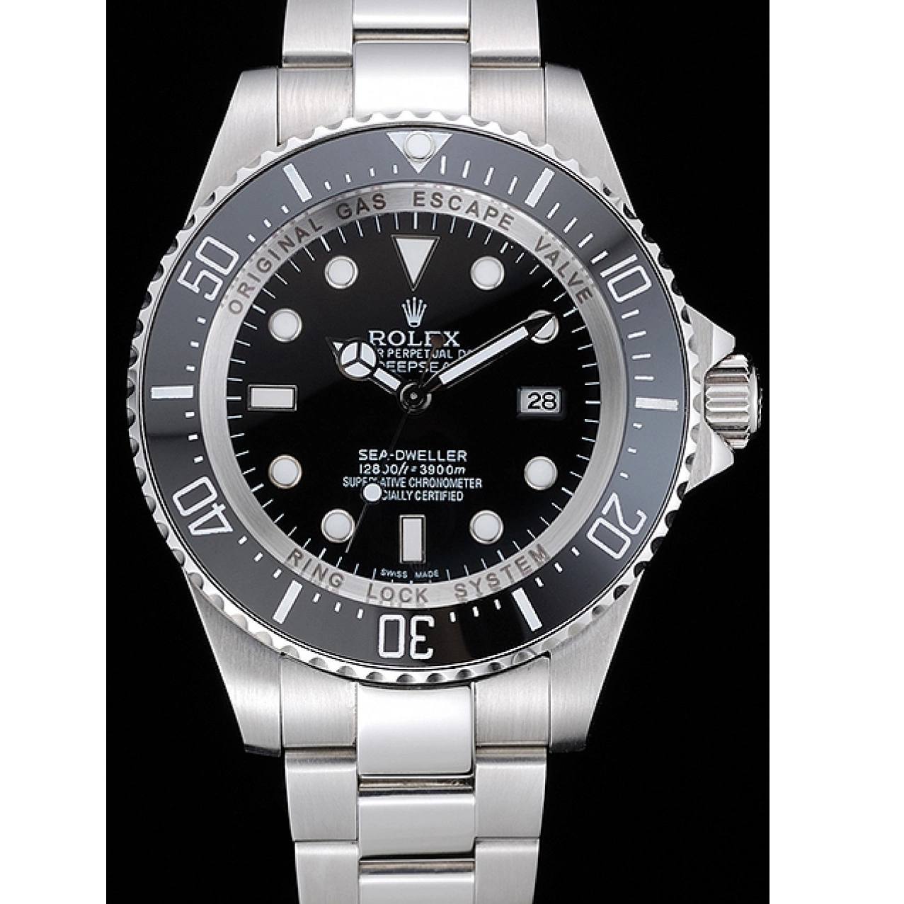 Watch Steel Dweller Dial Sky Black Rolex Stainless Bracelet 0526